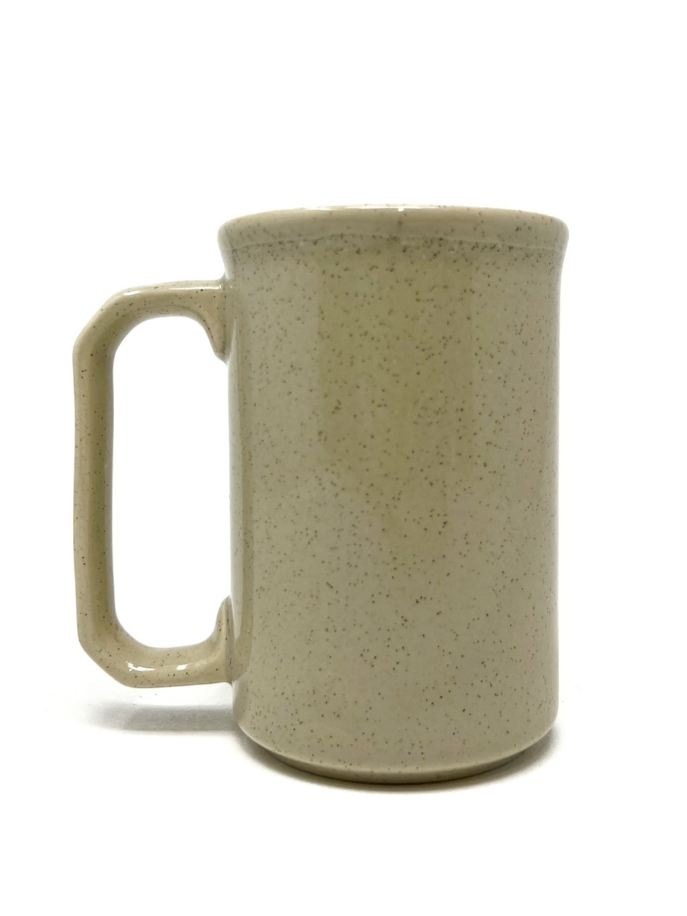 Vintage TAMS Coffee Mug 12 oz. Stoneware Coffee Bean Plant Speckled Oatmeal EUC - Picture 3 of 8